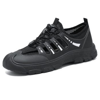 Black Outdoor Breathable Mesh Hiking Shoes