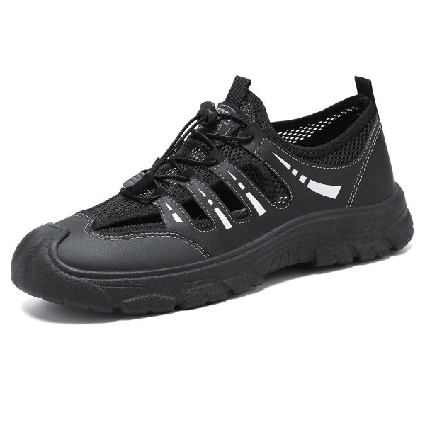 Black Outdoor Breathable Mesh Hiking Shoes