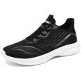 Black & White Mesh Breathable Lace-Up Sneakers