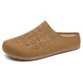 Carved Suede Mule Slippers