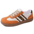 Leopard Print Color-Block Sneakers