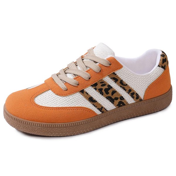 Leopard Print Color-Block Sneakers