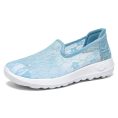 Light Blue Lace Mesh Slip-On Shoes