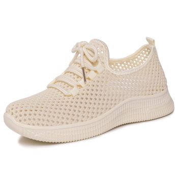 Off-White Hollow Mesh Breathable Casual Shoes