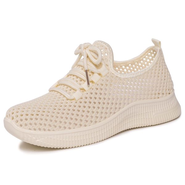 Off-White Hollow Mesh Breathable Casual Shoes