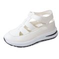 White Roman Style Platform Sandals