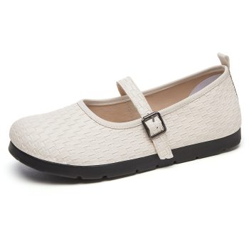 Woven Mary Jane Flats with Soft Sole